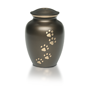 Medium "Paws to Heaven" Pet Cremation Urn - Rustic Bronze