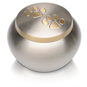Small Double Paw Print Pet Cremation Urn